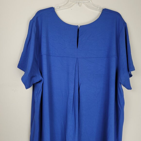 J Jill Wearever Collection Short Sleeve Scoop Neck Swing Dress - Picture 6 of 10